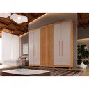 Ver imagem 4 de Guarda Roupa Millano Ripado 6 Portas Benetil Cinamomo/off White