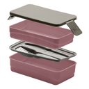 Ver imagem 3 de Marmita Prática G Com Talheres - 898: Rosa