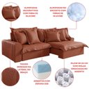 Ver mais imagens de Sofá Retrátil e Reclinável 2 Lugares 210cm Corino Zeus Yescasa