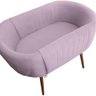 Mini Berço Moises Suede Rosa Bebê - D'classe Decor - 3