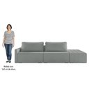 Ver imagem 5 de Sofá Ilha Modular com Puff para Sala Living 232cm Georgia K04 Bouclê Cinza - Mpozenato