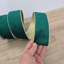Ver imagem 3 de Fita Aramada Veludo Verde Comprimento 9.14m