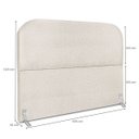 Ver imagem 3 de Cabeceira Cama King 195 Cm Estofada Revestida em Linho Orgânica