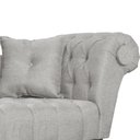 Ver imagem 3 de Recamier Divã Namoradeira Dubai Linho 02 lugares Bege