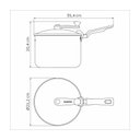 Ver imagem 2 de Pipoqueira Tramontina Loreto em Alumínio Starflon Max Grafite 20 Cm 3,5 L
