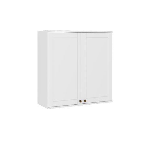 Armário Aéreo Milla Mdf 2 Portas de Branco 80 Cm Carraro