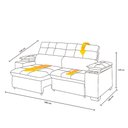 Ver imagem 2 de Sofá Retrátil e Reclinável 2 e 3 Lugares 180cm Porta-Copos Capri Veludo Impéria