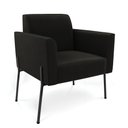 Ver imagem 1 de Poltrona Pé de Ferro Preto para Sala Marisa Suede Preto D03 - D'Rossi