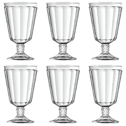 Jogo com 6 Taças Splendor em Cristal Ecológico 330 Ml - Lhermitage