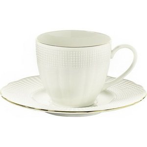 Xicaras de Café Otomano Ilay Ouro 12 Peças / Bone Porcelana