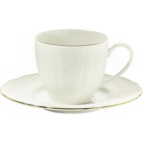 Xicaras de Café Otomano Ilay Ouro 12 Peças / Bone Porcelana