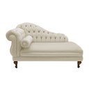 Ver imagem 1 de Recamier Divã Namoradeira Larissa 185cm Direito de Quem Senta Suede Bege - Incasa Decor