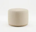 Ver imagem 1 de Puff Redondo Infantil - Banquinho Decorativo para Quarto Brinquedoteca - Espaço Kids Linho Bege