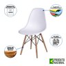 Mesa Jantar Industrial Retangular 137x90cm Amêndoa Base V Dourada com 6 Cadeiras Eames Eiffel Madeir - 4
