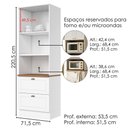 Ver imagem 3 de Torre Quente 72 cm 2 Portas 2 Gavetas C351 Branco HP Nature Henn