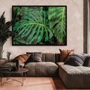 Ver imagem 1 de Quadro Decorativo Caixa Floral Folhagem Tacolado Moldura Caixa Alta 4,5cm Madeira com Vidro 20 X 30
