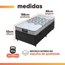 Ver imagem 3 de Cama Box Solteiro Baú Colchão Espuma D20 Supreme 88x188x50cm
