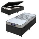 Ver imagem 1 de Cama Box Solteiro Baú Colchão Espuma D20 Supreme 88x188x50cm