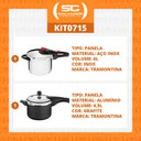 Ver imagem 2 de KIT - Panela de pressão 6L Aço linha solar + Panela de pressão 4,5L Vancouver Grafite -
