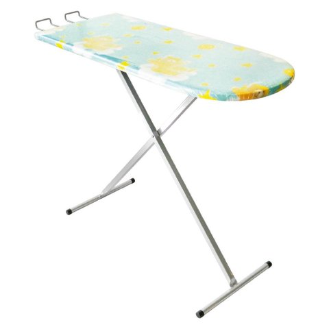 Tabua de Passar Roupa Portátil Suporte para Ferro Grande De Chão Tampo em MPD 2 Pés Branco