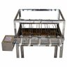 Churrasqueira Inox Giratória 60x45 Com Kit Giratório 5 Espetos Inox Modelo Caçamba - 2