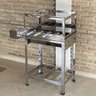 Churrasqueira Inox Giratória 60x45 Com Kit Giratório 5 Espetos Inox Modelo Caçamba - 8