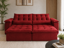 Ver imagem 7 de Sofá Antonella 2,30m Retrátil Reclinável c/Espuma D33:Vermelho