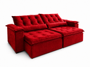 Ver imagem 1 de Sofá Antonella 2,30m Retrátil Reclinável c/Espuma D33:Vermelho