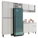 Ver imagem 1 de Cozinha Completa Modulada 4 Peças Vanessa Branco Ajl Móveis