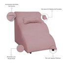 Ver imagem 3 de Escada Pet 46cm Estofada para Cachorro Nuvem R01 Veludo Rosê - Annie Decor