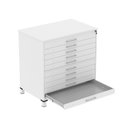 Ver imagem 2 de Mapoteca 10 Gavetas MAP10 120,4cm x 122,3cm Aço Cinza/Branco