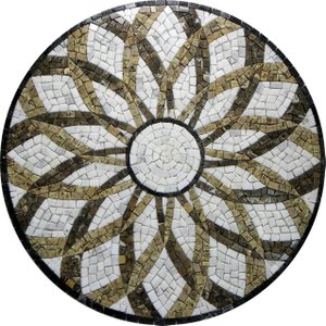 Piso em Mosaico Romano Vortice 100cm