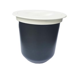 Lixeira Embutir Redonda Para Pia Cozinha 8 Lt Branca Metasul - 3 Lixeira Embutir Redonda Para Pia Cozinha 8 Lt Branca Metasul - 3