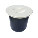 Ver imagem 2 de Lixeira Embutir Redonda Para Pia Cozinha 8 Lt Branca Metasul