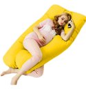 Ver imagem 1 de Almofada Extra Grande P/grávida Dormir De Lado Envio Rápido - Amarelo
