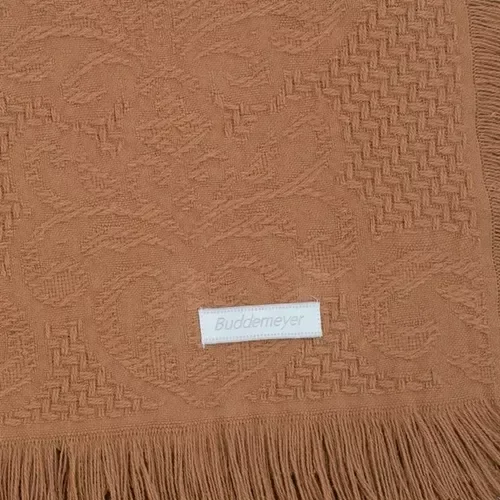 Ver imagem 2 de Manta / Colcha Medalhão com Franja Marrom Queen Buddemeyer