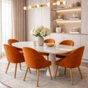 Ver imagem 7 de Banqueta Poltrona Lua Terracota para Recepção Atendimento Penteadeira