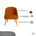 Ver imagem 2 de Banqueta Poltrona Lua Terracota para Recepção Atendimento Penteadeira