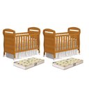 Ver imagem 1 de Kit Gêmeos Berço Mini Cama Danny Savana com Colchões Supreme - Reller Móveis