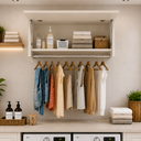 Ver imagem 4 de Móvel Organizador com Cabideiro para Lavanderia Delta - Off White