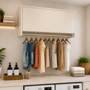 Ver imagem 3 de Móvel Organizador com Cabideiro para Lavanderia Delta - Off White