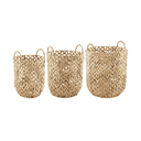 Ver imagem 2 de Cesto Decorativo em Fibra Natural 35cm 13105p Mart