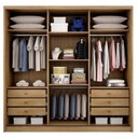 Ver imagem 2 de Guarda Roupa Casal Medelim 3 Portas 6 Gavetas Cumaru 23 – Novo Horizonte