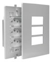 Ver imagem 2 de Cj Tomada 4x2 Tomada Tripla 20a Monobloco Bivolt I9 Ilumi