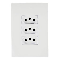 Cj Tomada 4x2 Tomada Tripla 20a Monobloco Bivolt I9 Ilumi - 1