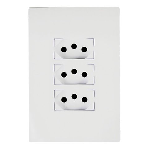 Cj Tomada 4x2 Tomada Tripla 20a Monobloco Bivolt I9 Ilumi