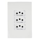 Ver imagem 1 de Cj Tomada 4x2 Tomada Tripla 20a Monobloco Bivolt I9 Ilumi