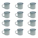 Ver imagem 1 de Caneca Esmaltada Retro 350ml Branca Vintage Jogo 12 Pcs