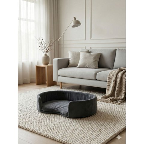 Caminha Pet Conforto com Laterais Elevadas – Cinza