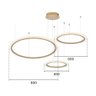 Lustre Pendente Astraled Aspectral Pl-9740 Dourado Led Bivolt Dourado Pl-9740 - 2